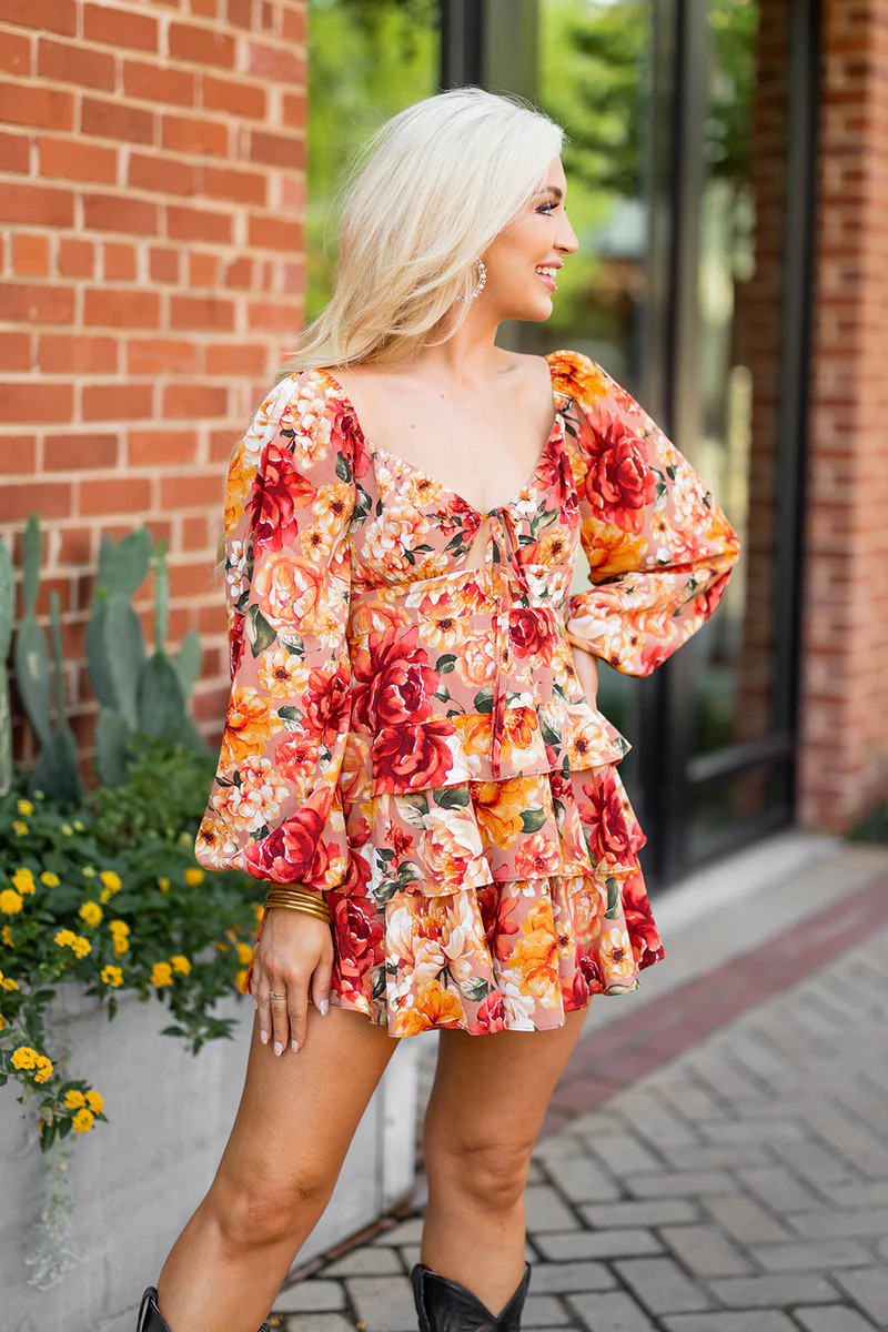 BuddyLove | Jodi Ruffle Mini Dress | Harvest | BuddyLove