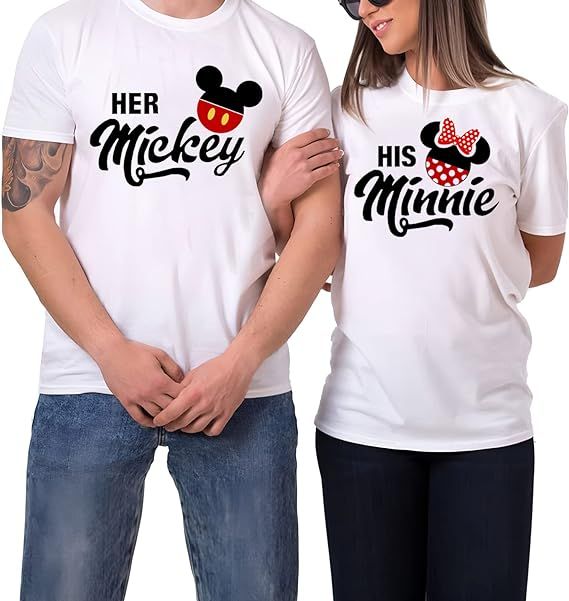 Matching Shirts for Couples His Her Couples Love Shirt Men's Women MM T-Shirts Set Valentine's Hu... | Amazon (US)