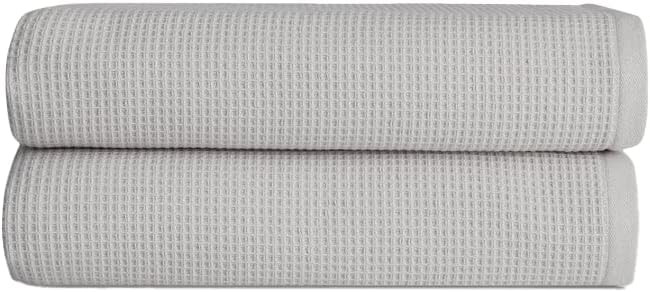 Cozy Earth Light Grey Waffle Bath Sheets | Amazon (US)