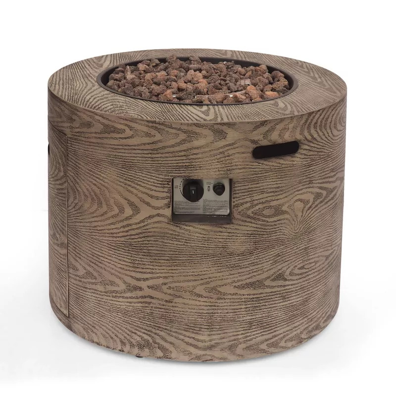 Senoia Outdoor Round Fire Pit - Brown - Christopher Knight Home | Target