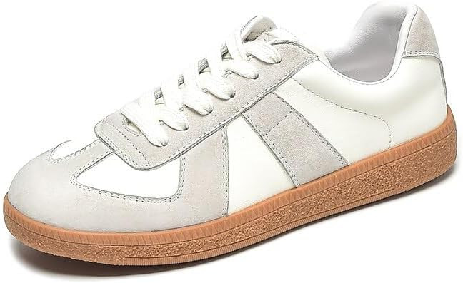 BEAU TODAY Retro Trainer Platform Sneakers for Women-Classic OG Sneaker Leather Walking Shoes wit... | Amazon (US)