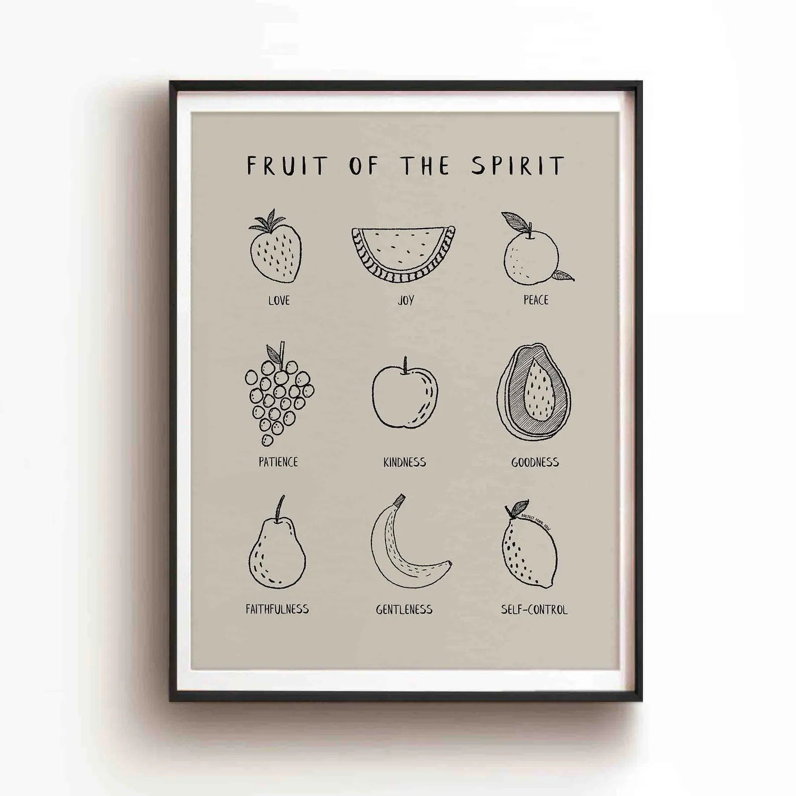 Fruit of the Spirit DIGITAL DOWNLOAD, Love Joy Peace, Christian Bible Wall Art, Modern Bible Vers... | Etsy (US)