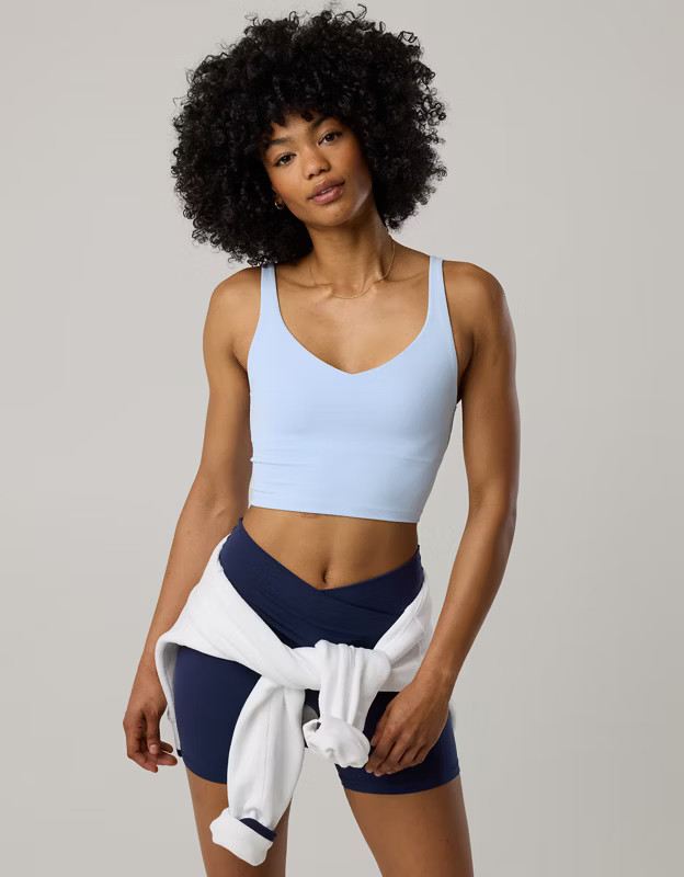 OFFLINE By Aerie Real Me Low Key Longline Sports Bra | Aerie