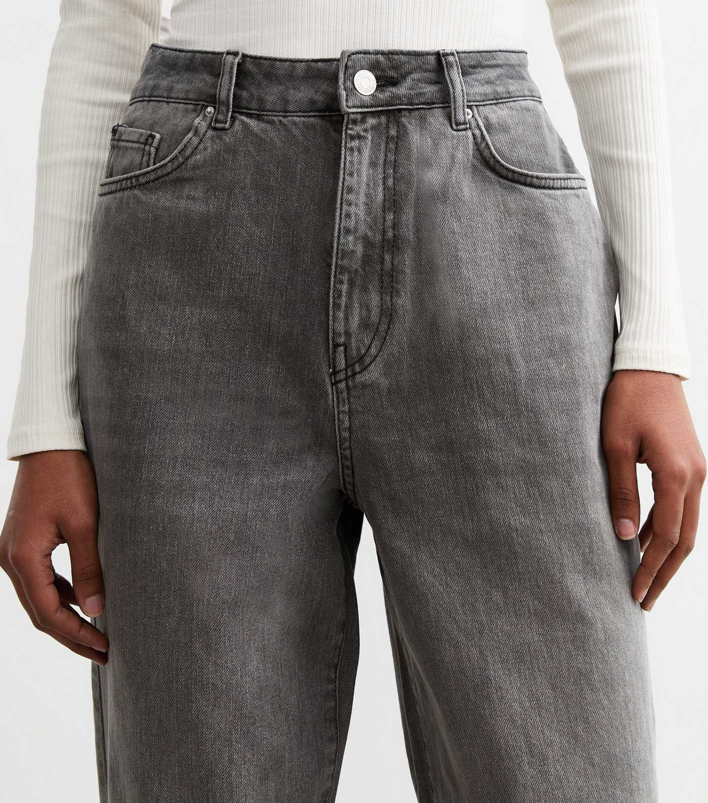 Tall Grey High Waist Adalade Wide Leg Jeans | New Look | New Look (UK)