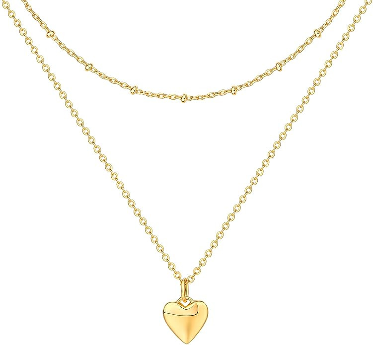 PAVOI 14K Gold Plated Layering Necklaces | Stylish Minimalist Design Pendant Necklaces | Butterfl... | Amazon (US)