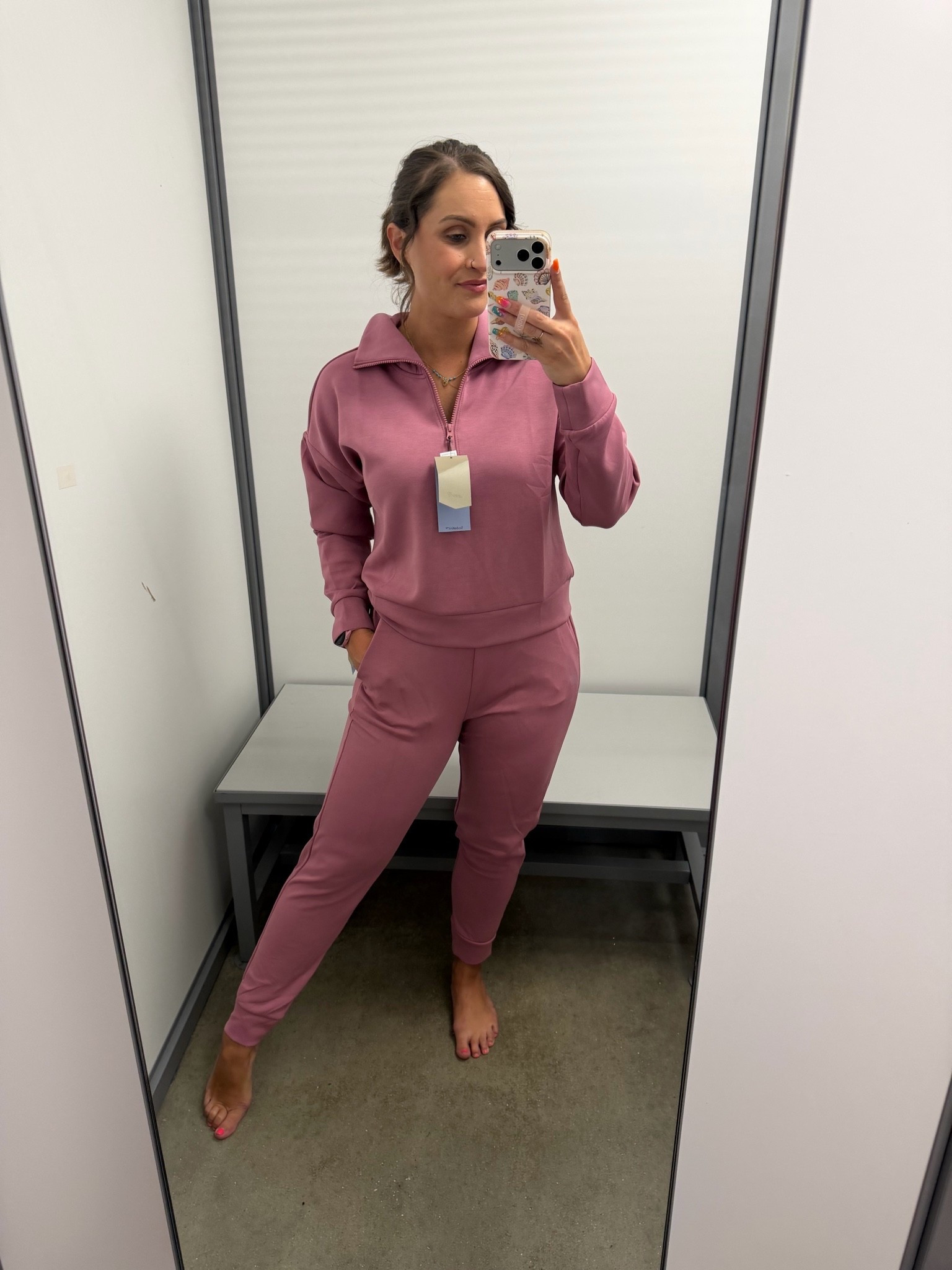 Yall this set is such good quality! So stretchy and comfy and comes in more colors! I’m wearing a small in the pants would probably do medium for looser fit and I’m wearing a medium in the quarter zip. This would be a great travel outfit and the perfect transition outfit! @Walmart

#LTKxWalmart #LTKSeasonal #LTKTravel