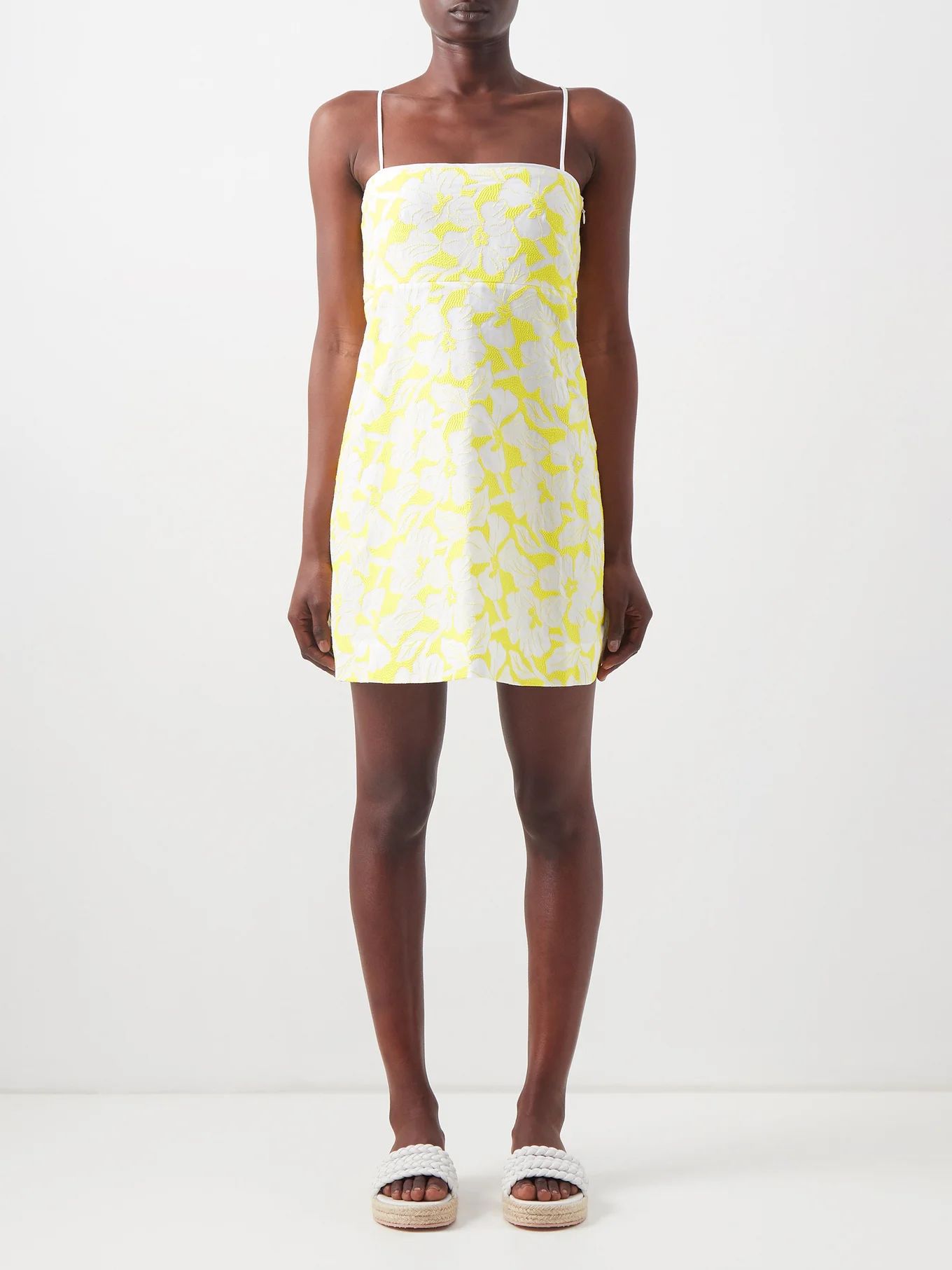 Clementine square-neck cotton mini dress | Three Graces London | Matches (US)