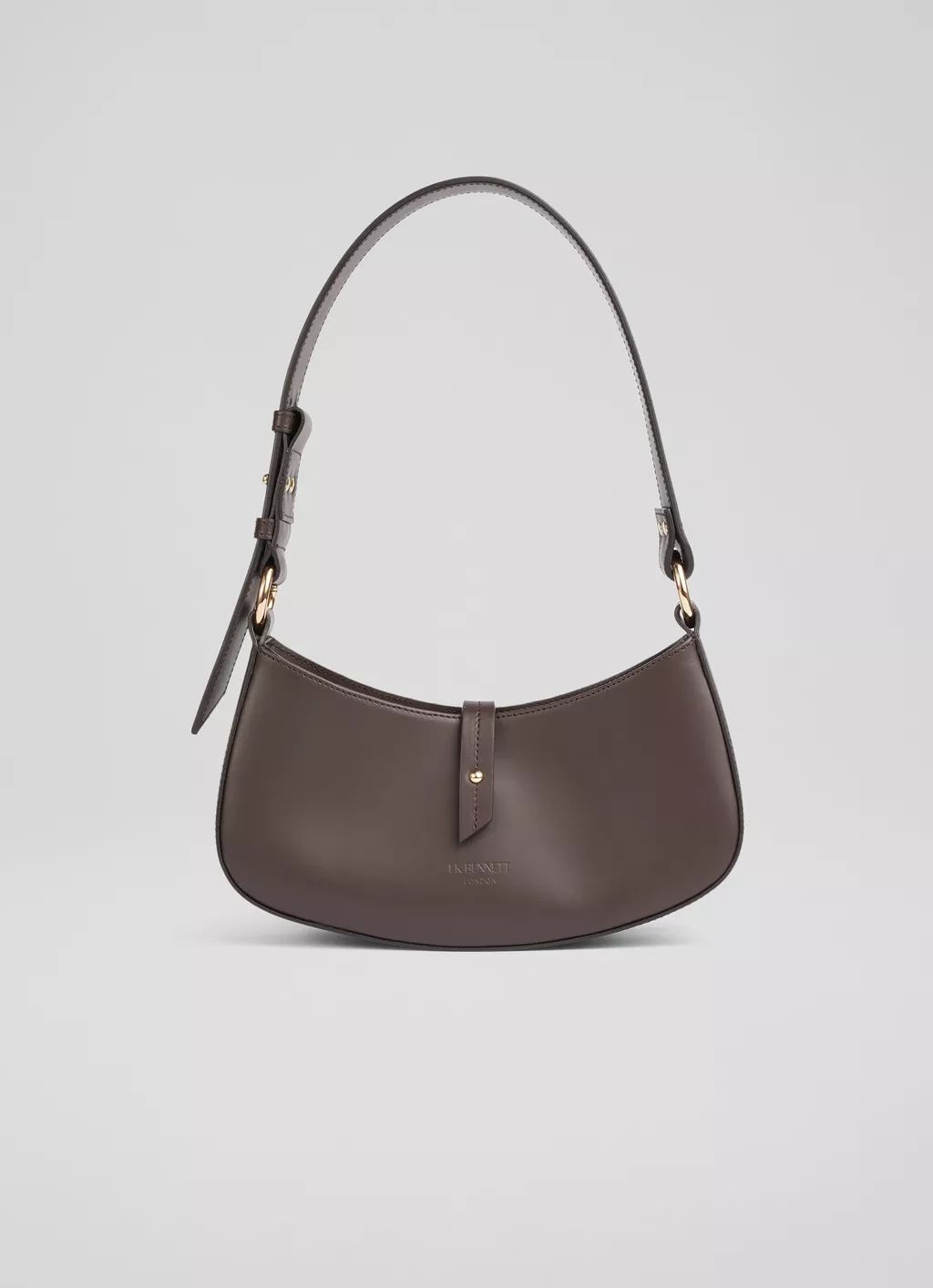 Beatrice Brown Leather Baguette Shoulder Bag | L.K. Bennett (UK)
