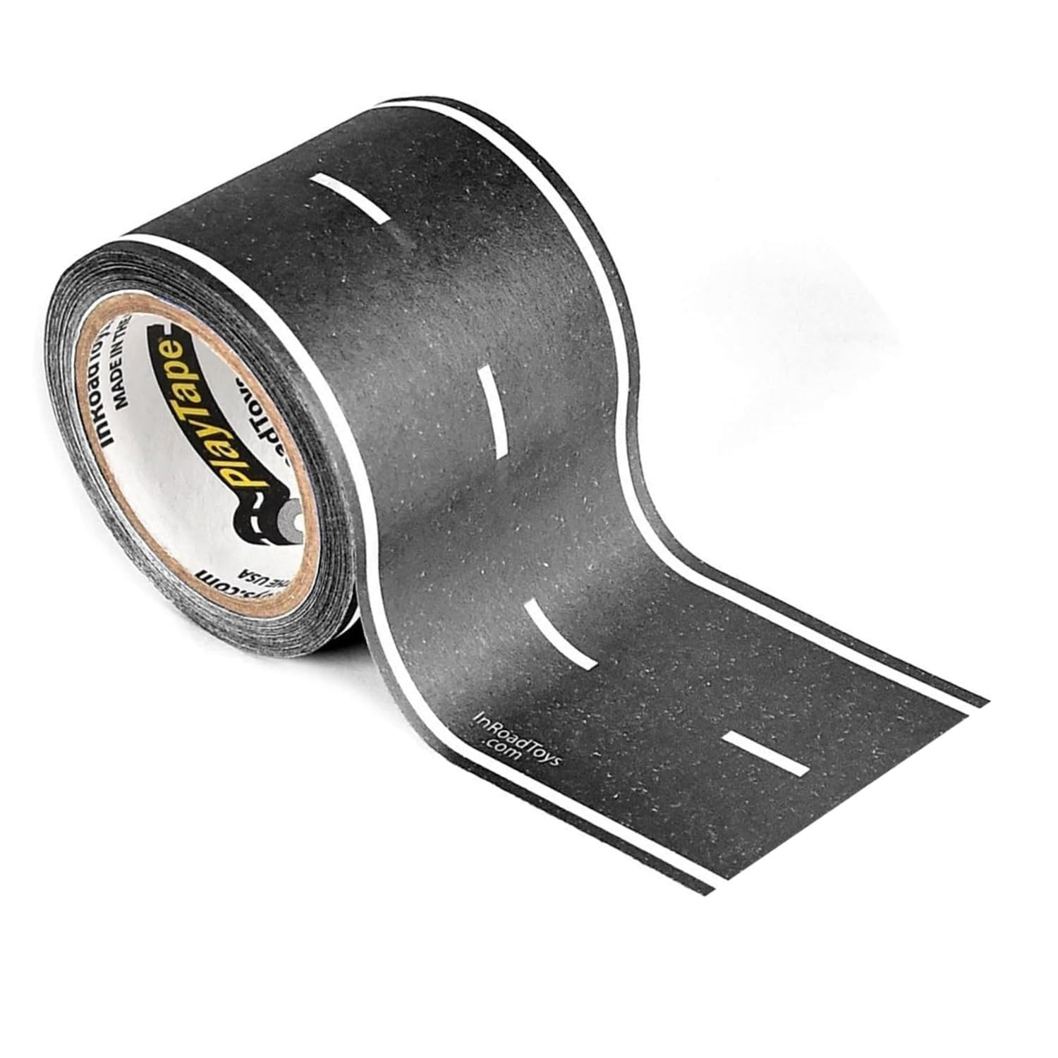 PlayTape Road Tape for Toy Cars - Sticks to Flat Surfaces, No Residue; 2 inch Wide x 30 ft Asphal... | Amazon (US)