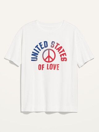 Loose &#x22;United States of Love&#x22; Easy T-Shirt for Women | Old Navy (US)