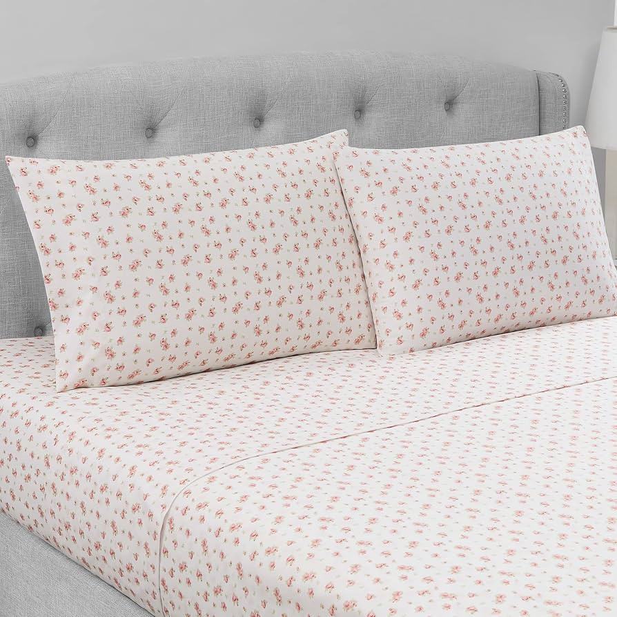 Modern Threads - Soft Microfiber Rose Printed Sheets - Luxurious Microfiber Bed Sheets - Includes Fl | Amazon (US)