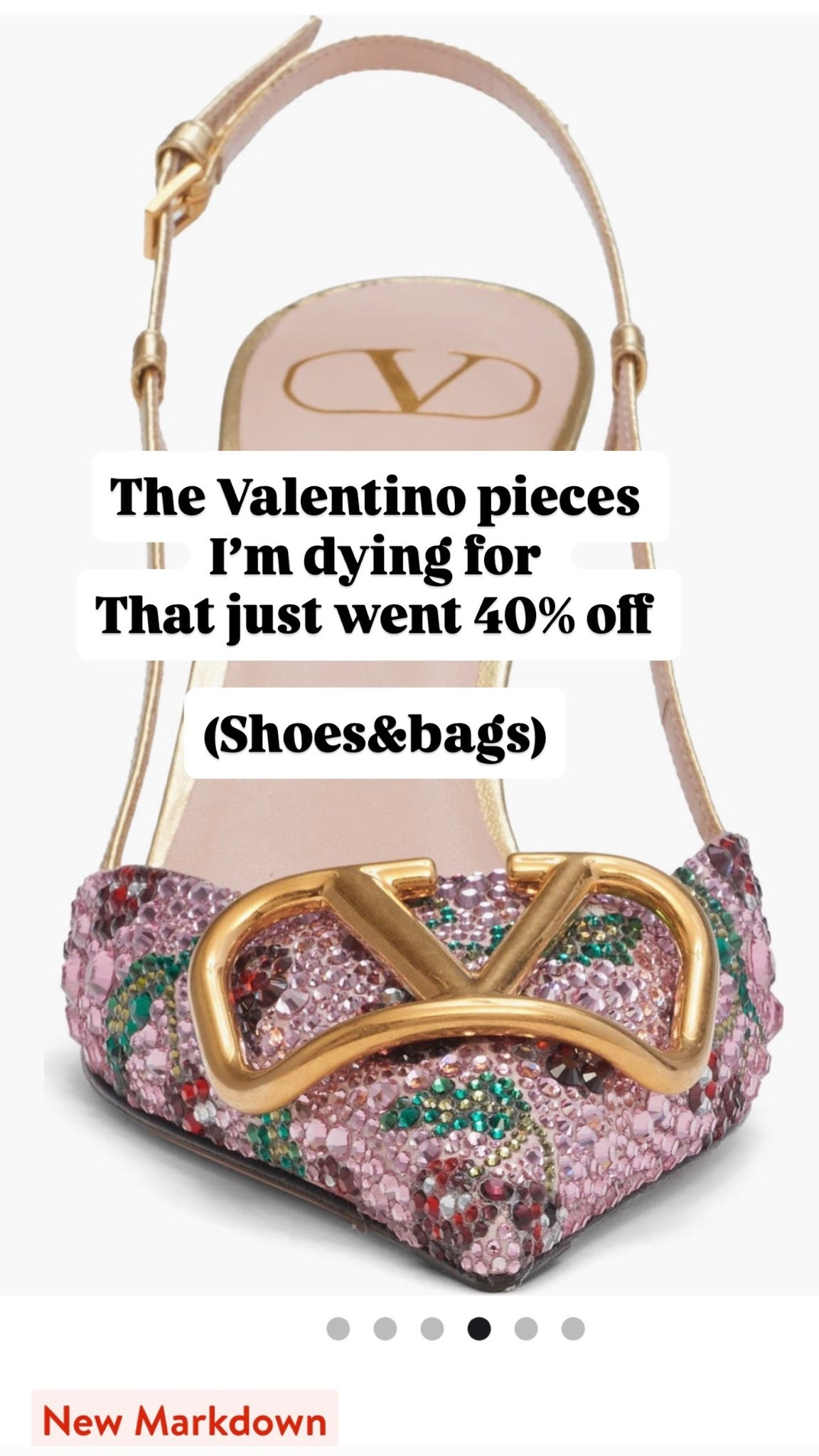 Tap on the images below to see other color options … 
40% off is a huge discount on Valentino ❤️

#LTKTravel #LTKWedding #LTKSaleAlert