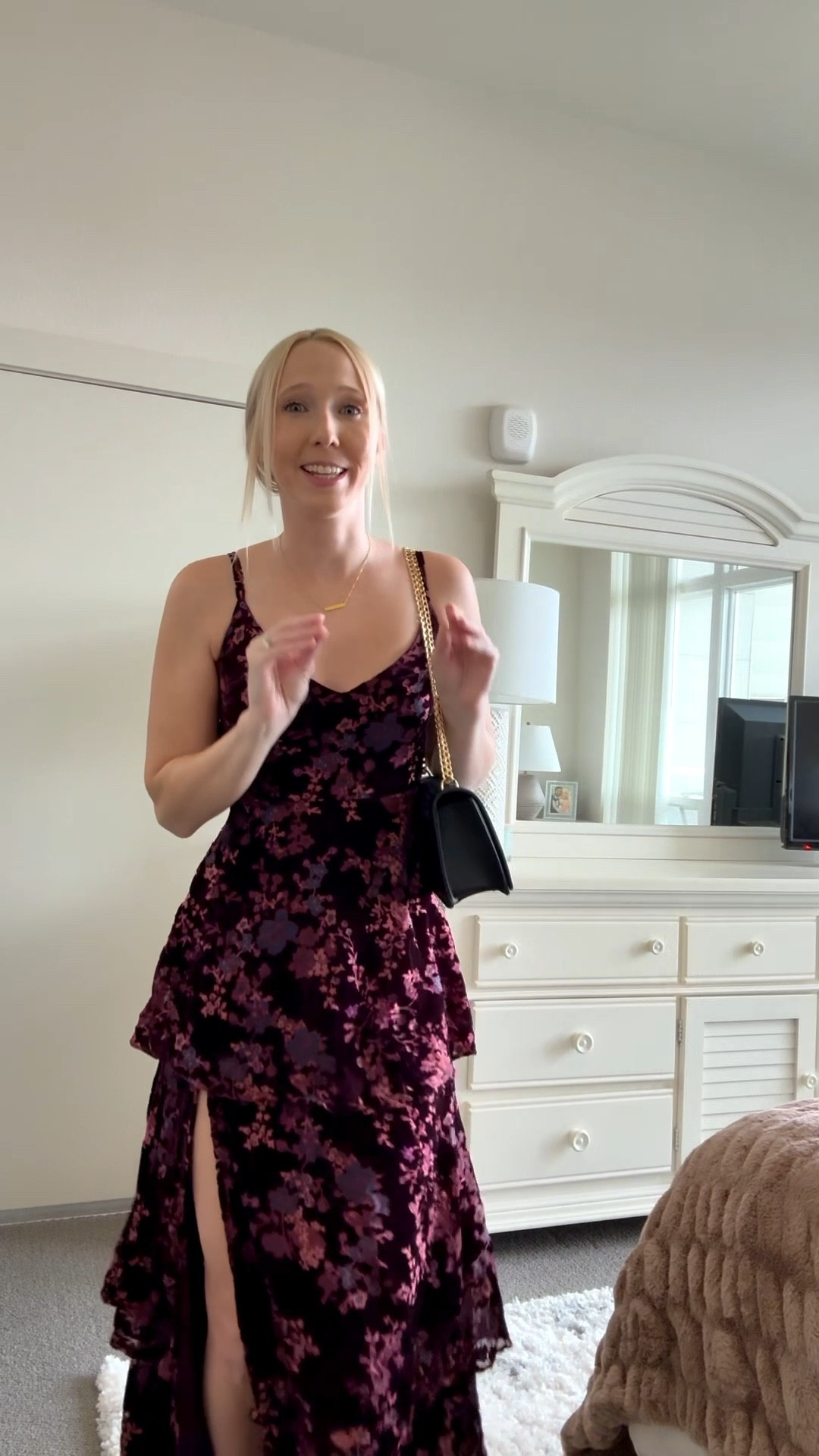 LULUS BLACK FRIDAY SALE: 20% off everything with code FRIDAY!

Formal wedding guest dress under $100! ✨

Floral velvet tiered maxi dress - XS fits true to size with adjustable straps. Will need a low heel, I’m 5’6.” This dress is absolutely gorgeous! The ruffles, the velvet, the slit, ahh it’s so pretty!

I’ll share more wedding guest outfits for fall below!

Wedding guest winter, formal wedding guest dress, black wedding guest dress, black tie wedding guest dress, black tie optional wedding guest dress, classy wedding guest dress, formal dress, burgundy dress, formal winter wedding guest dress, formal wedding guest dress fall, velvet dress

#LTKHoliday #LTKCyberWeek #LTKWedding