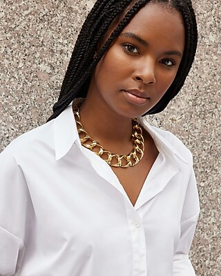 Bold Curb Chain Necklace | Express