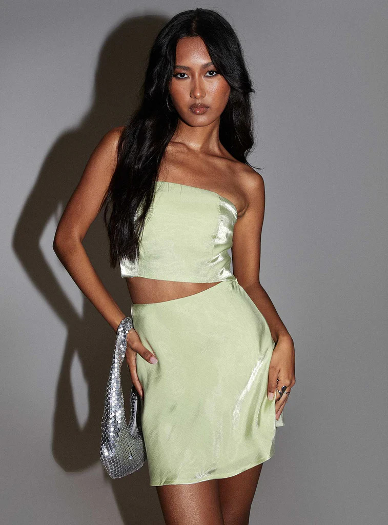 Precise Strapless Set Green | Princess Polly US