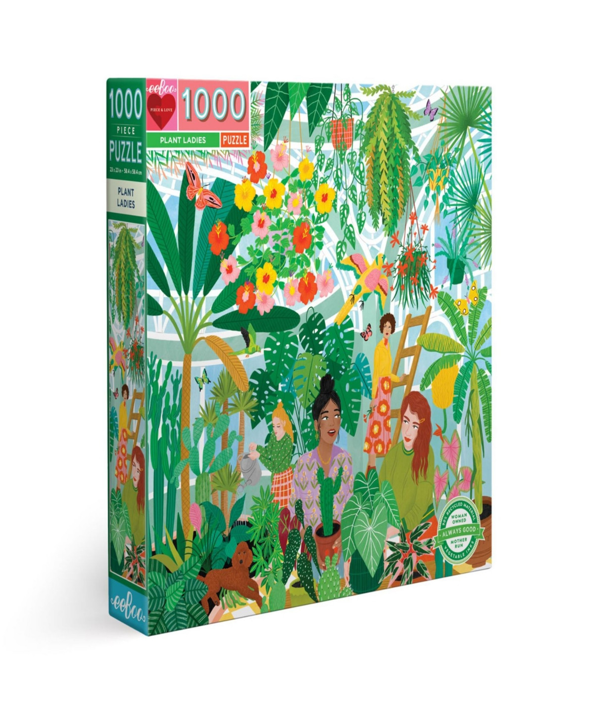 Eeboo Piece and Love Plant Ladies 1000 Piece Square Adult Jigsaw Puzzle Set - Multi | Macy's