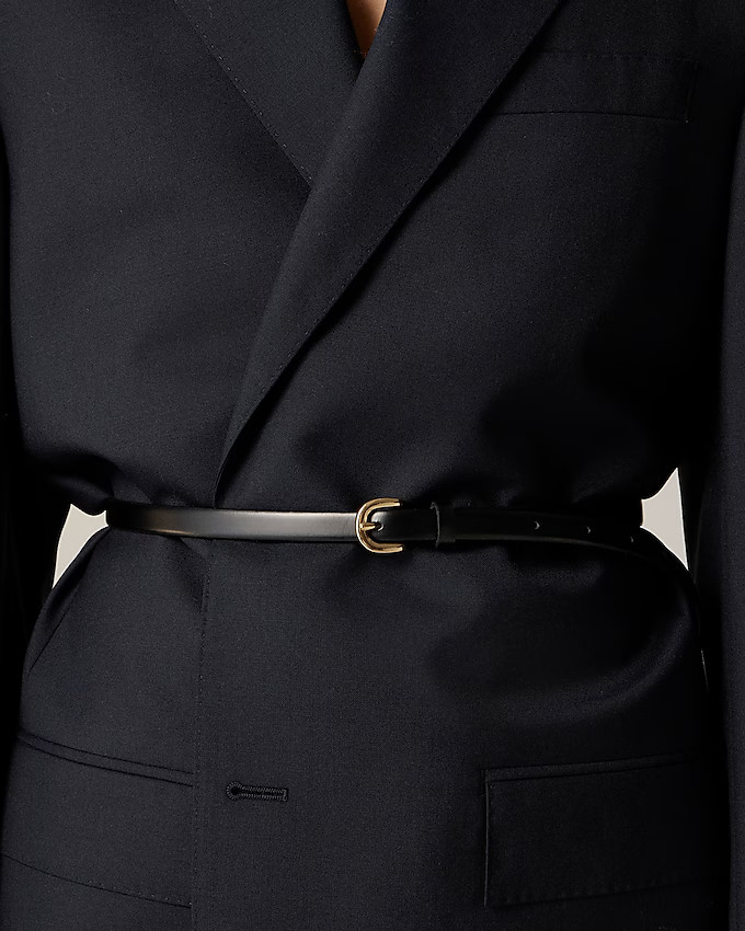 Skinny Italian leather belt | J. Crew US