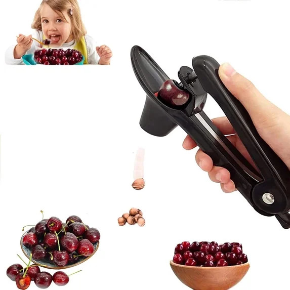 Cherry Pitter, Stainless Steel Cherry Pitter Tool, Pit Remover for Cherries (Black) | Walmart (US)