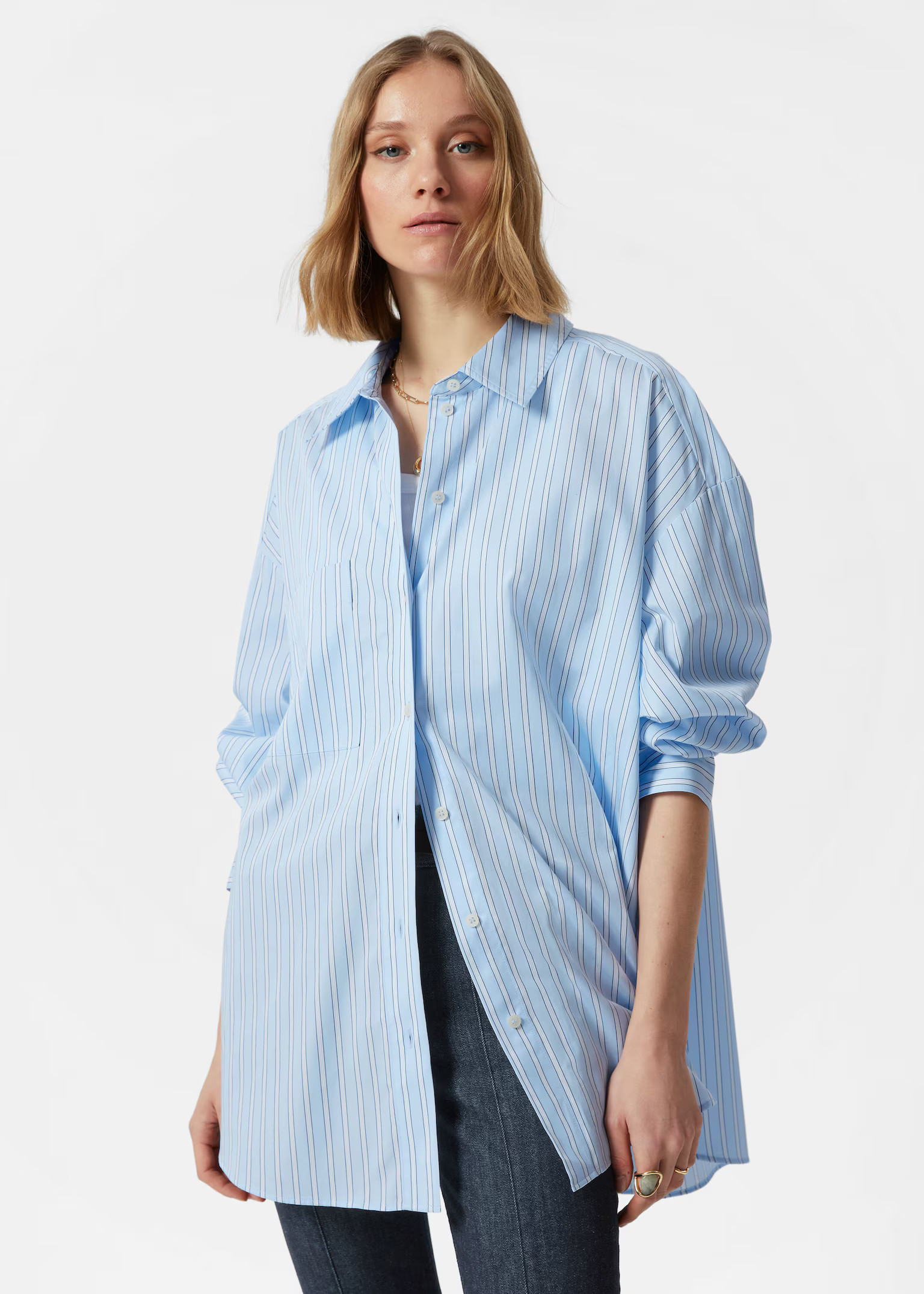 Oversized Shirt - Light Blue Stripes - & Other Stories GB | & Other Stories UK
