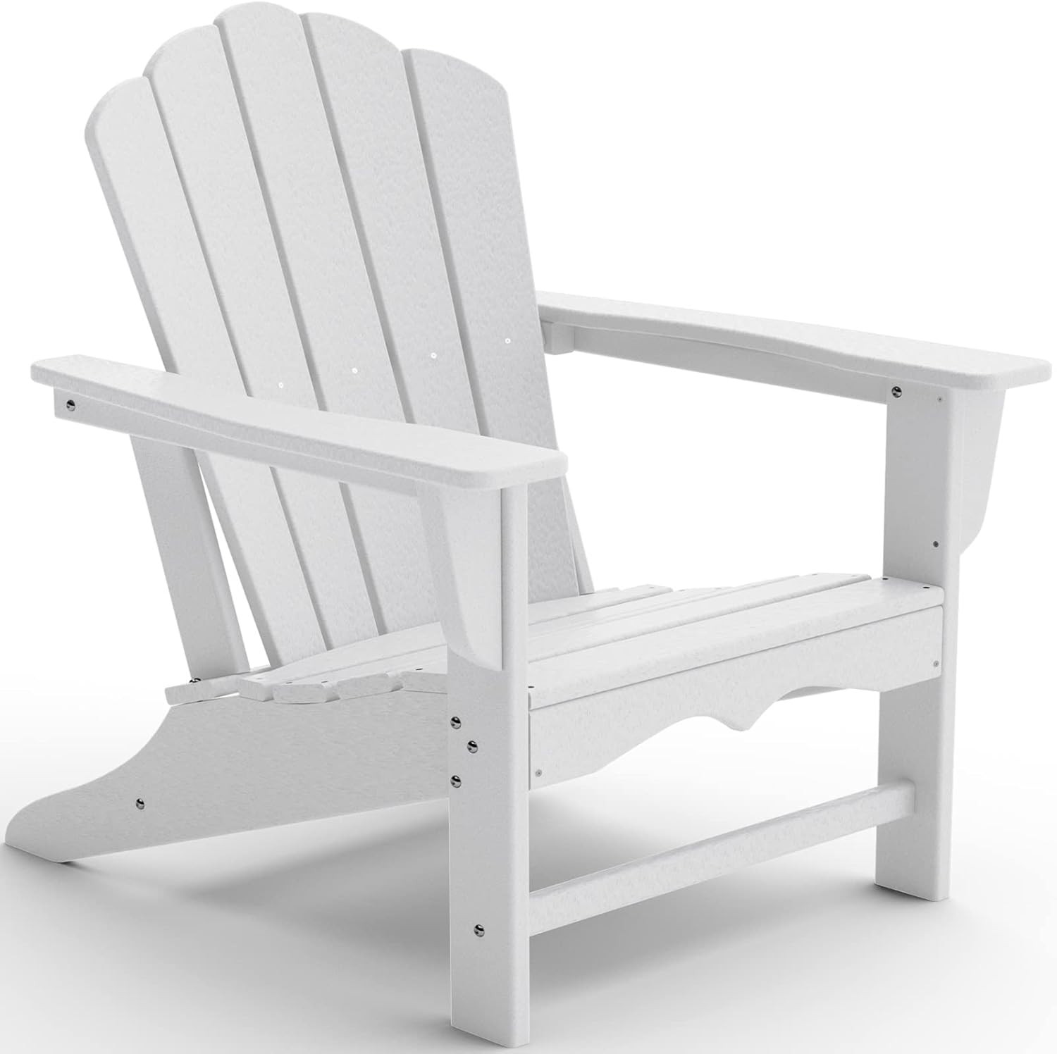 KINGYES HDPE Adirondack Chair, Classic All-Weather Outdoor Patio Adirondack Chair, White | Amazon (US)
