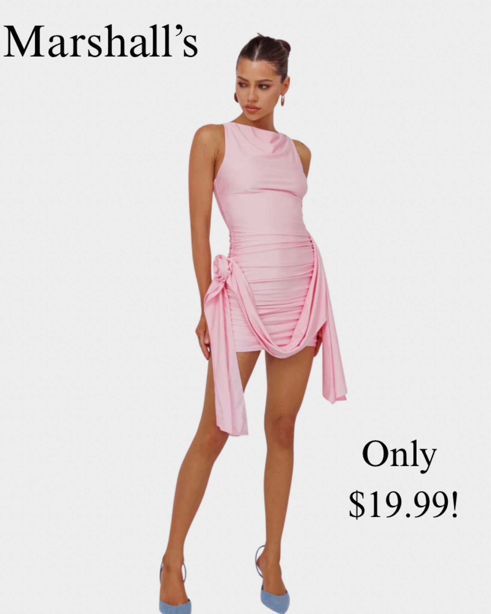Marshall’s pink rosette dress only $19.99! This is SO pretty! Date night, wedding guest, summer.

#LTKSaleAlert #LTKWedding