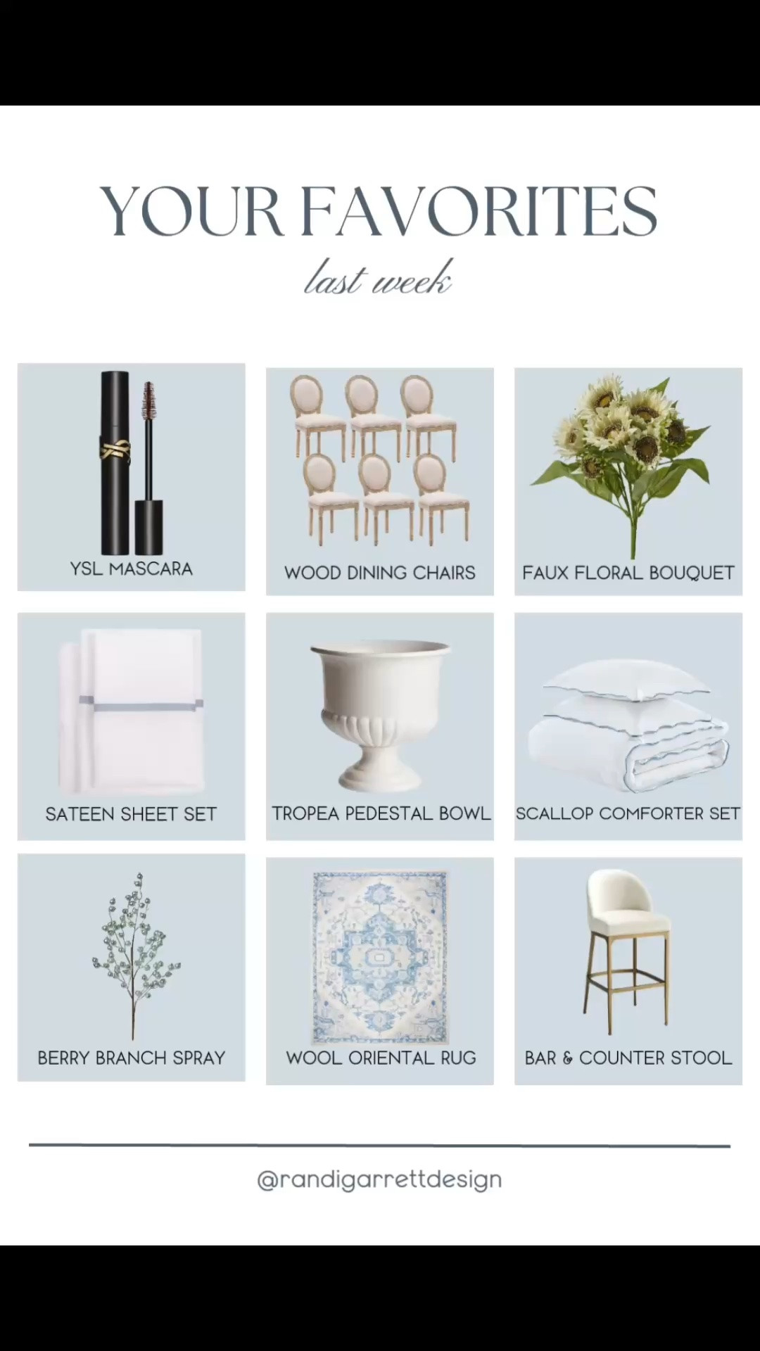 Your most-shopped pieces from this week!

#LTKootd #LTKHome #LTKTravel

#LTKHome #LTKBeauty