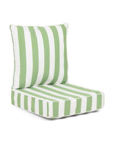 Cabana Striped Outdoor Deep Seat Cushion And Pillow Set, Polyester | TJ Maxx