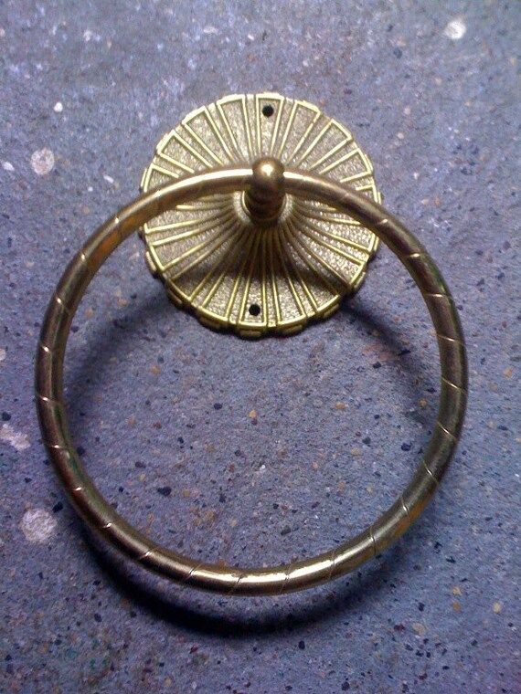 Vintage allied Brass towel ring | Etsy (US)