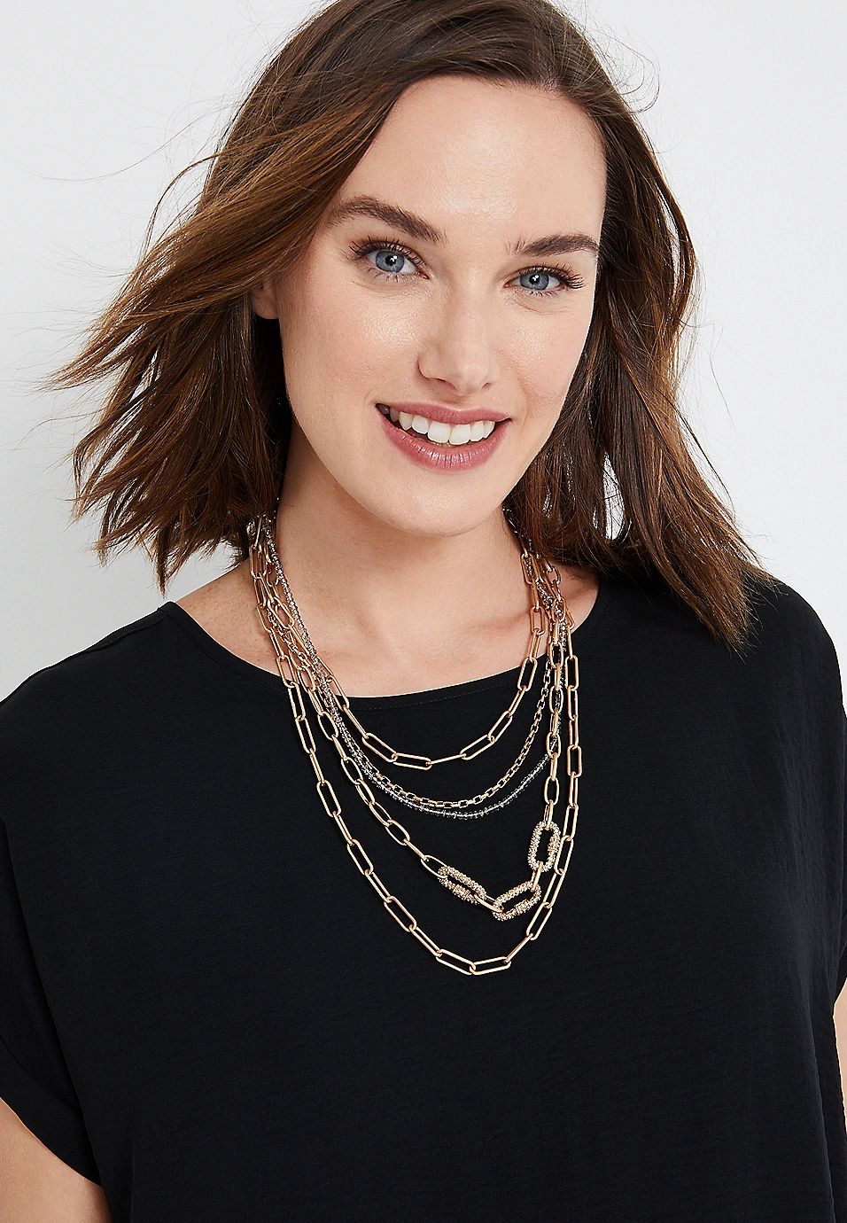 Chunky Chain Layered Necklace | Maurices