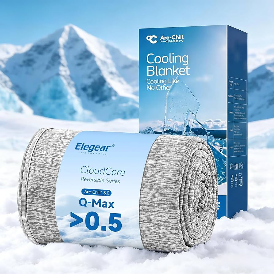 Elegear Revolutionary Cooling Blanket Queen Absorbs Heat to Keep Body Cool for Night Sweats, Arc-... | Amazon (US)
