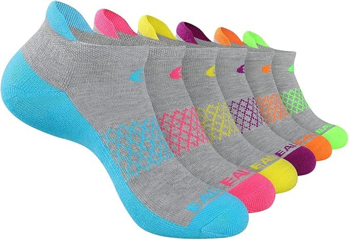 Eallco Womens Ankle Socks 6 Pairs Running Athletic Cushioned Sole Socks With Tab | Amazon (US)
