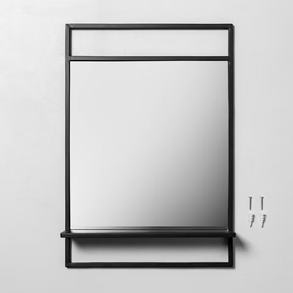 Bath Mirror with Shelf Black - Hearth & Hand™ with Magnolia | Target