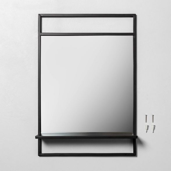 Bath Mirror with Shelf Black - Hearth & Hand™ with Magnolia | Target