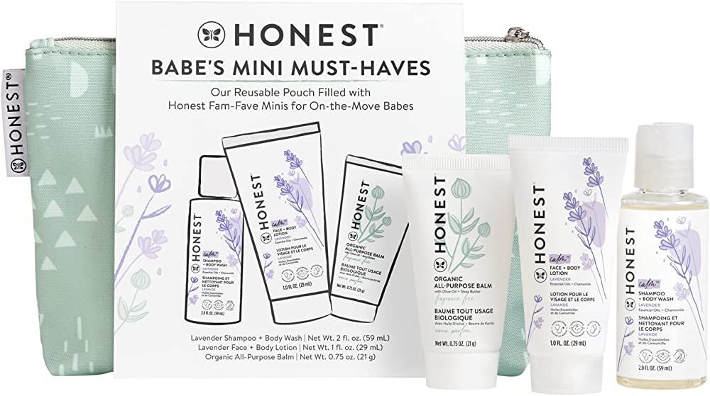 The Honest Company Babe's Mini Must Haves Gift Set | Travel Size Lavender Shampoo + Body Wash (2 ... | Amazon (US)