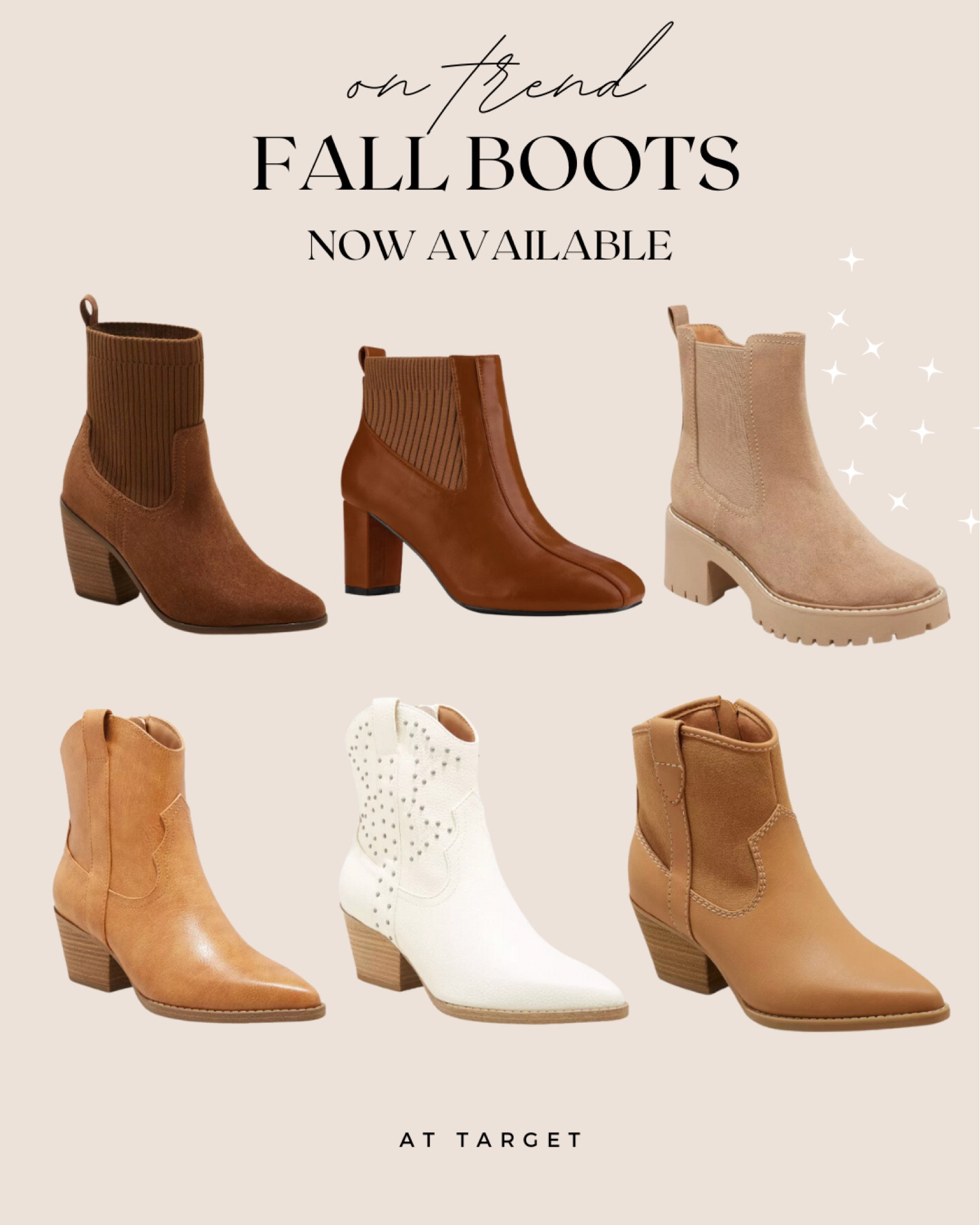 New on trend fall boots from Target! 🎯😍

brown | black | heel | white | short | cowboy | leather | comfortable 

#LTKshoecrush #LTKunder50