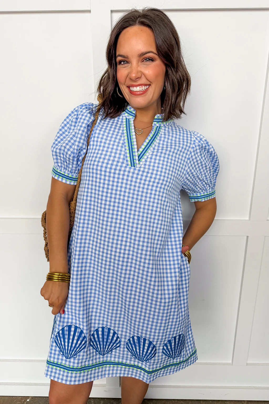 She Sells Seashells Down by The Seashore Gingham Dress | Jules & James Boutique