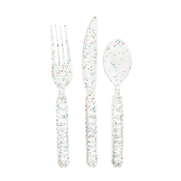 Packed Party 'Party Time' Cutlery, Party Cutlery Serves 6 Guests, 18 Ct. | Walmart (US)