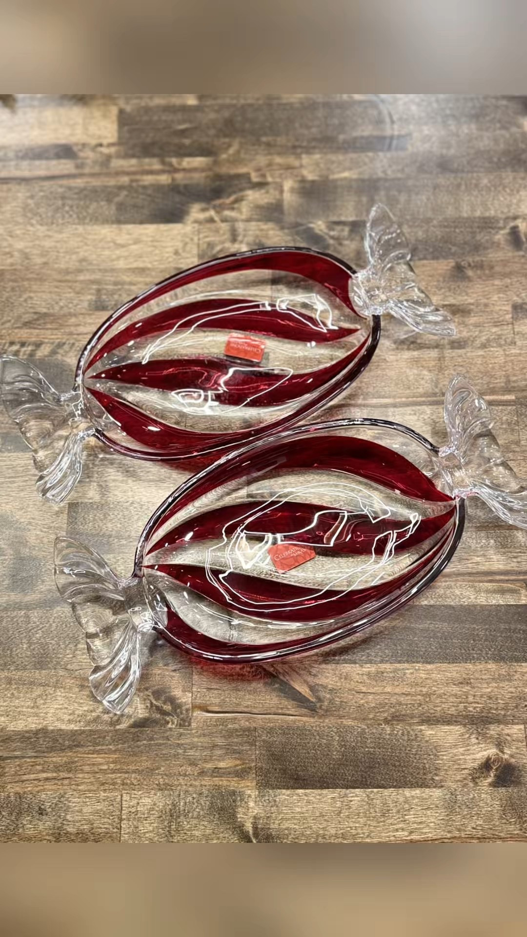 Peppermint Christmas Holiday Twist Glass Candy Dish, 13.75 Inch 

#LTKHoliday #LTKHome #LTKSeasonal