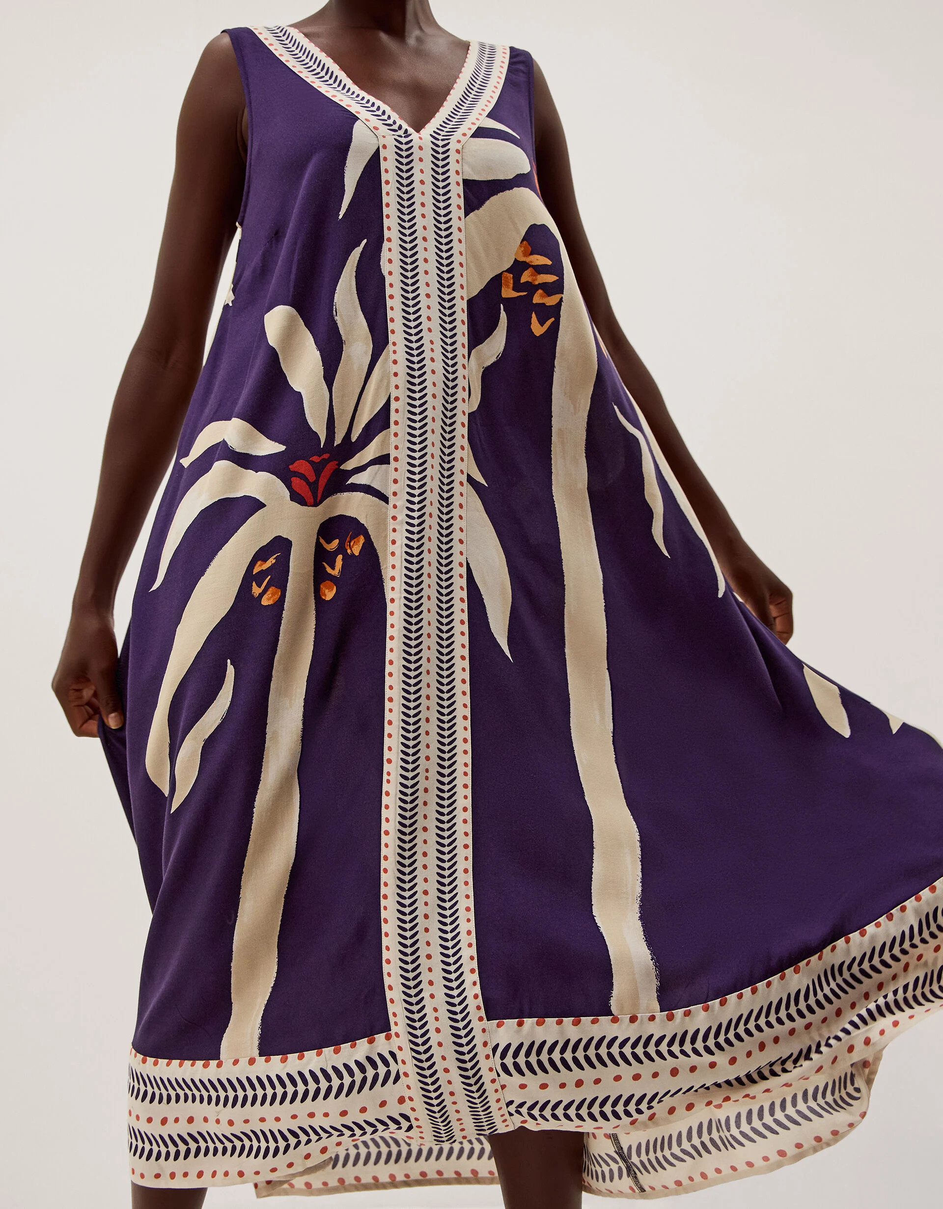 Paloma Sleeveless Print Midi Dress Blue | Monsoon (UK)