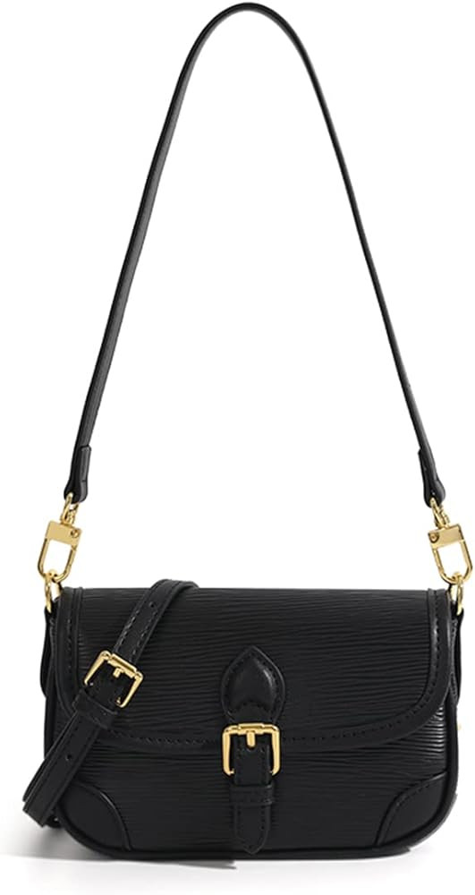 Chloe soo Shoulder Bag for Women Leather Pink/Black Tote Bag Fashion Clutch Retro Classic Purse B... | Amazon (US)