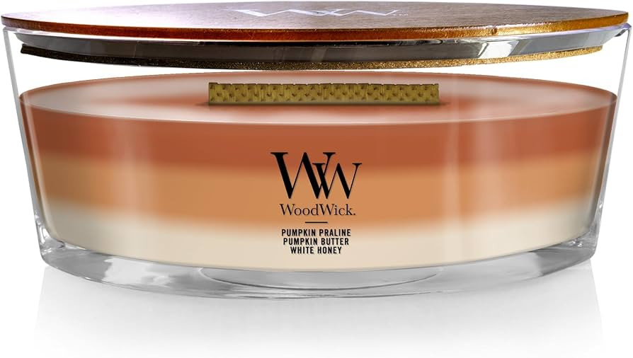 WoodWick Pumpkin Gourmand Scented Ellipse Candle, Crackles as it burns, Up to 50 hrs burn time, P... | Amazon (US)