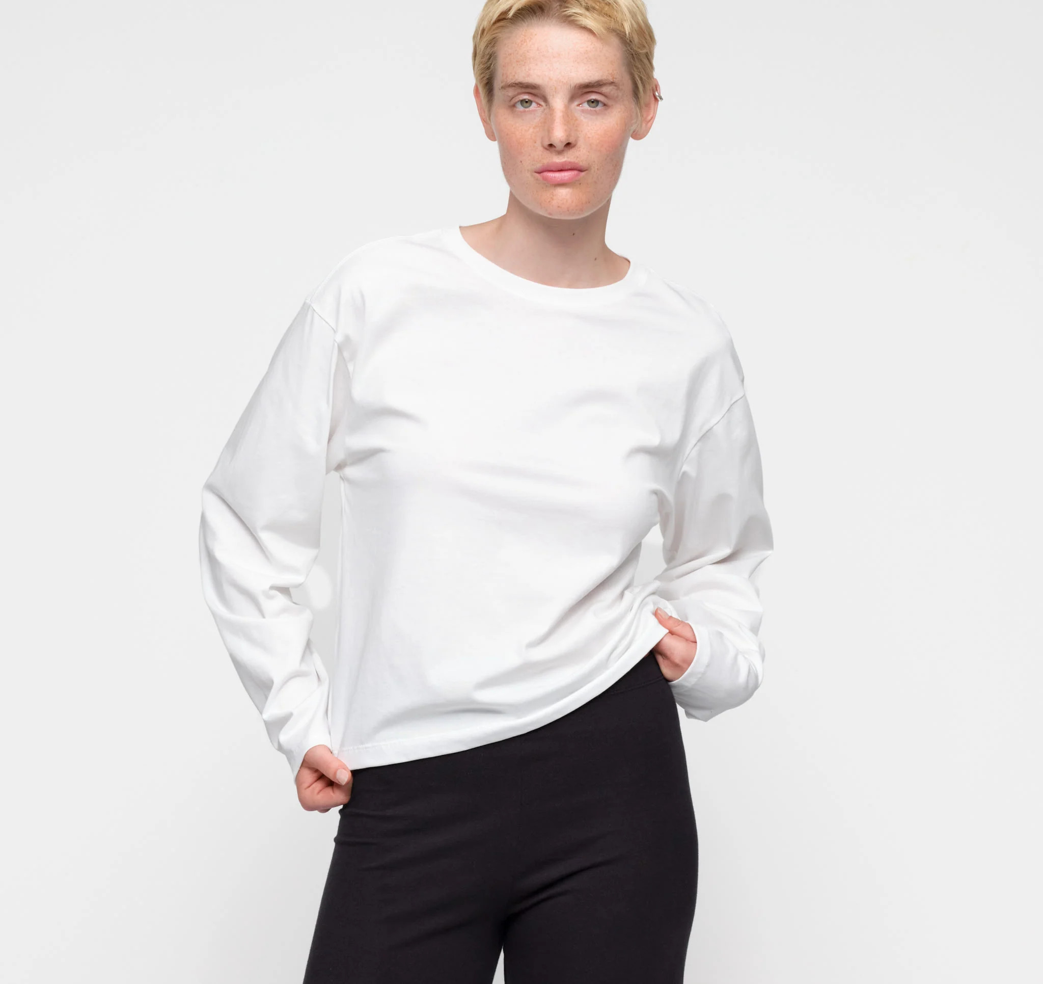 True Heavy Long Sleeve Tee White / XXL | Organic Basics