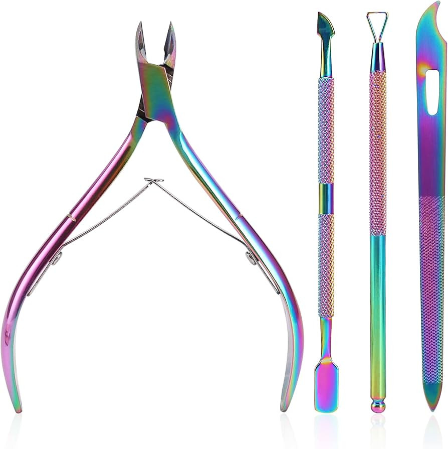 Cuticle Trimmer with Cuticle Pusher, SoHai Cuticle Remover Cutter Nipper and Triangle Cuticle Nai... | Amazon (US)
