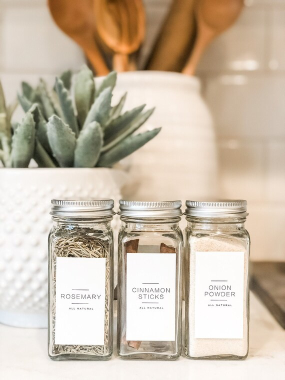 Modern Minimalist Spice Labels | Etsy (US)