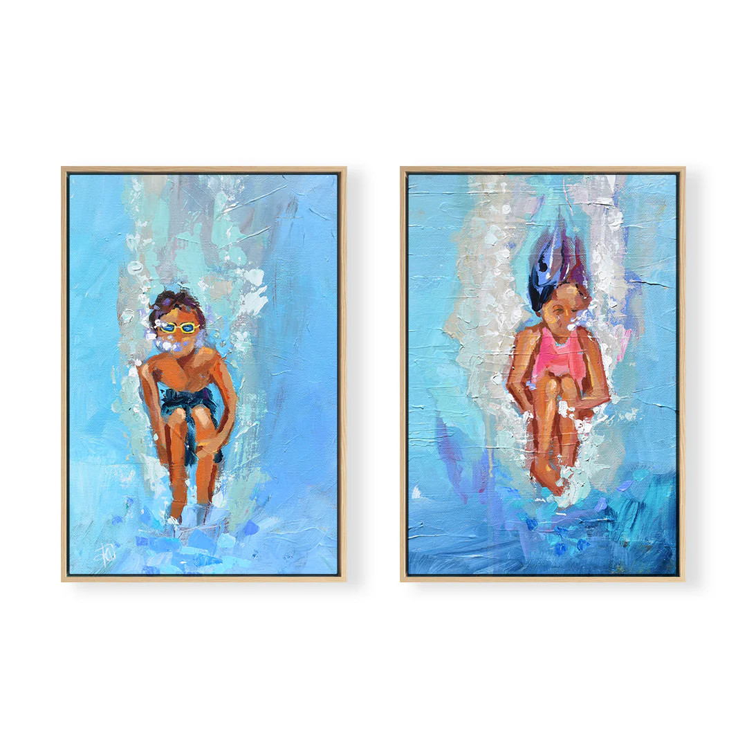 Make a Splash Pair by The Painted Katie Art Prints | Urban Garden Prints