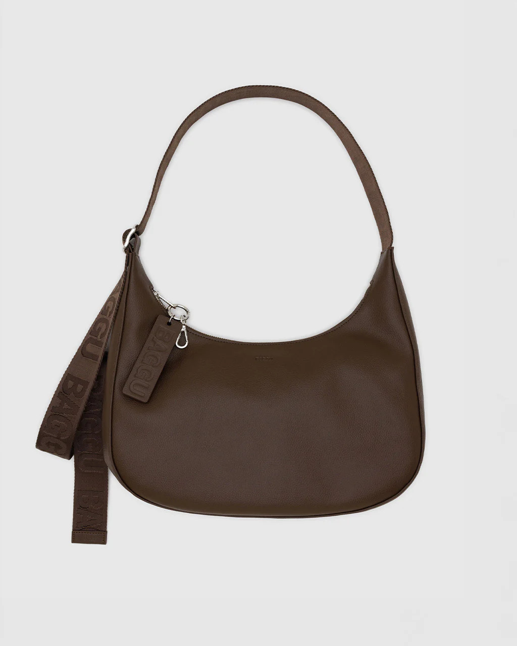 Medium Recycled Leather Crescent Bag - Brown | ban.do
