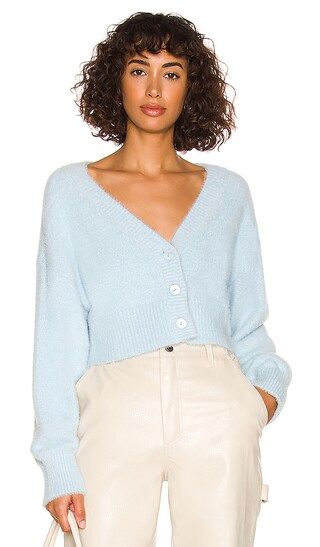 Gabby Cropped Cardigan in Baby Blue | Revolve Clothing (Global)
