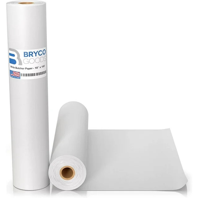 White Kraft Butcher Paper Roll - 18 inch x 100 Foot White Paper Roll for Wrapping and Smoking Mea... | Walmart (US)