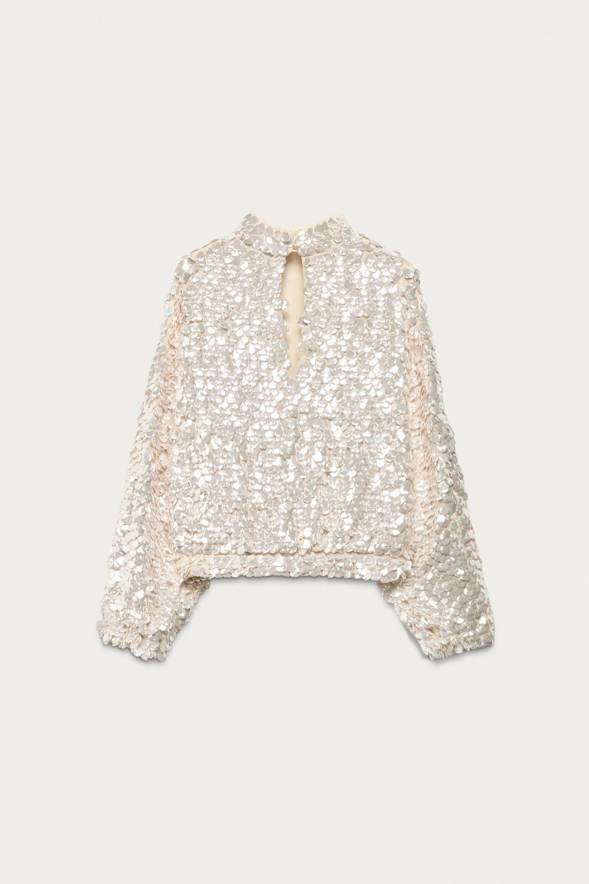 MARISA BERENSON X ZARA sequin TOP | Zara UK