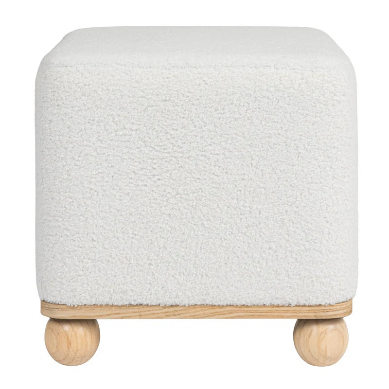 Aristeo Square Boucle Upholstered Ottoman | Wayfair North America